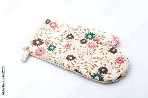 Oven glove isolated white background
