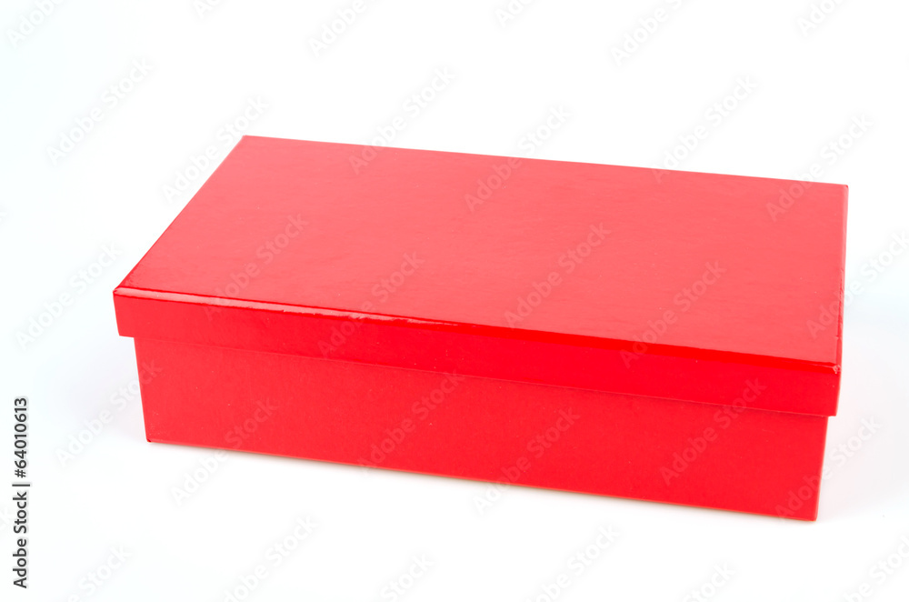 Red box isolated white background Red box isolated white background