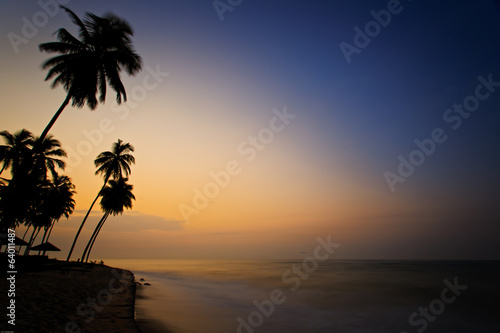 View of sea in Cape Coast in morning