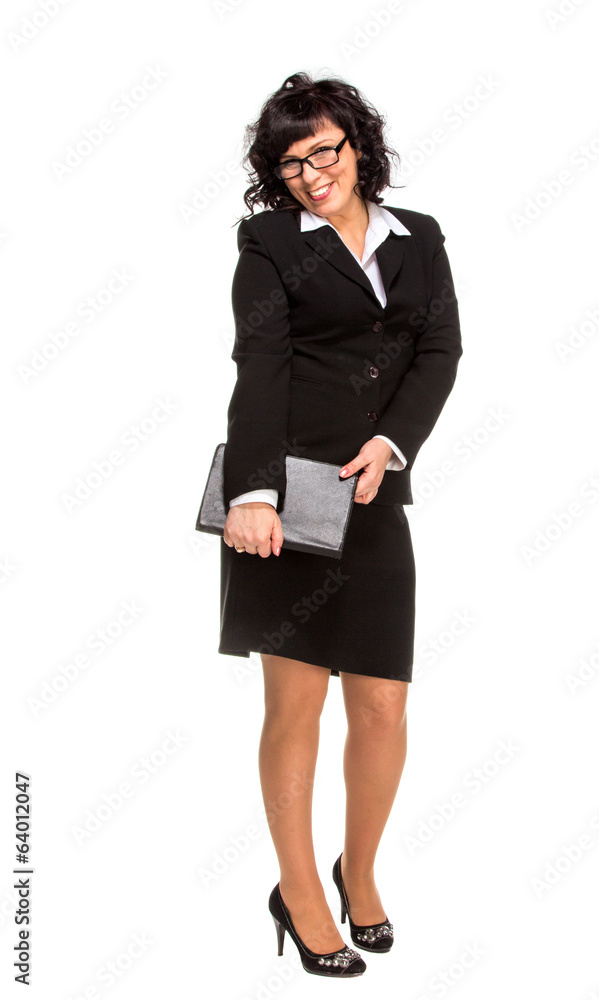 Cheerful senior business woman with Tablet computer Cheerful senior business woman with Tablet computer