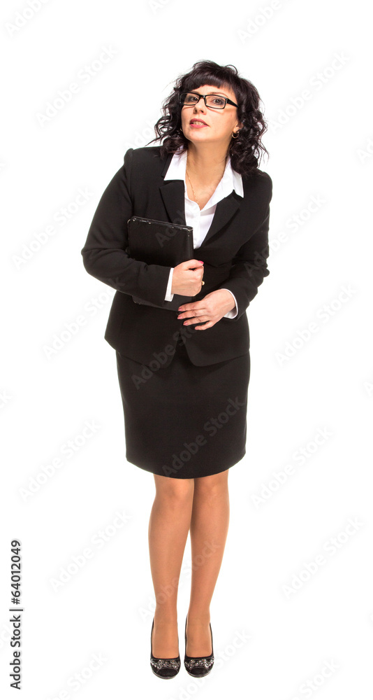 Cheerful senior business woman with Tablet computer Cheerful senior business woman with Tablet computer