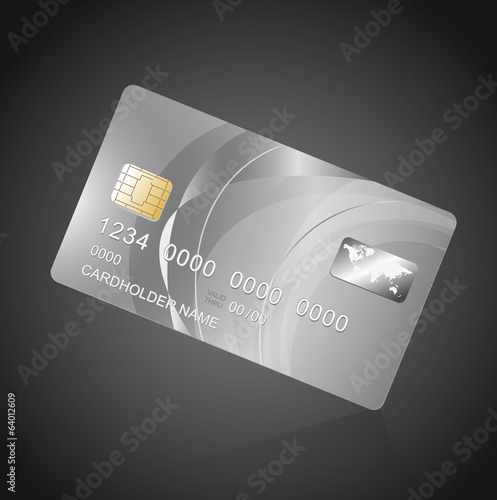 VIP Card silver on black