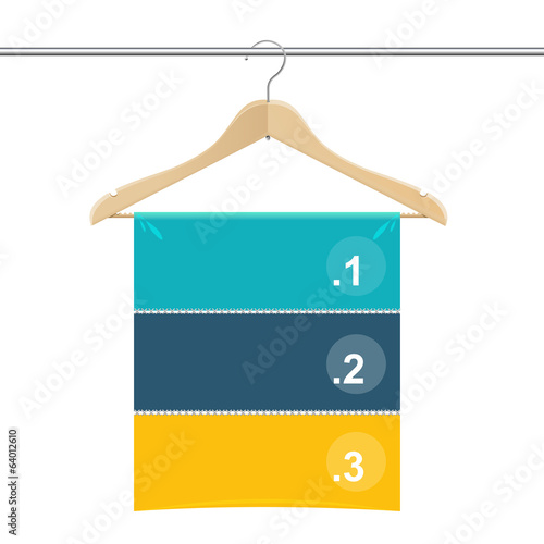 Coat hanger wood like text headers