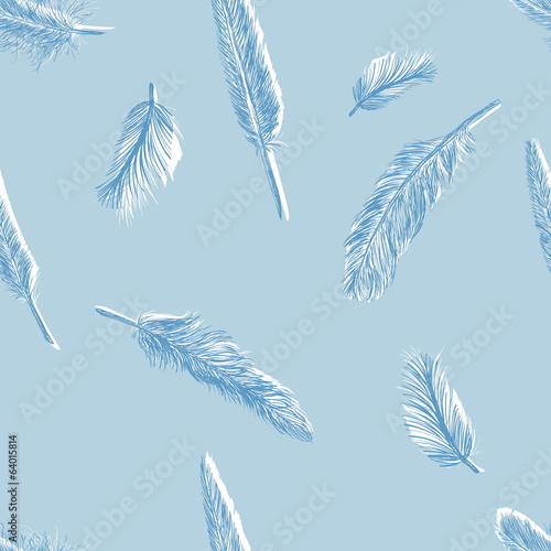 Vector Seamless Pattern of Plumage