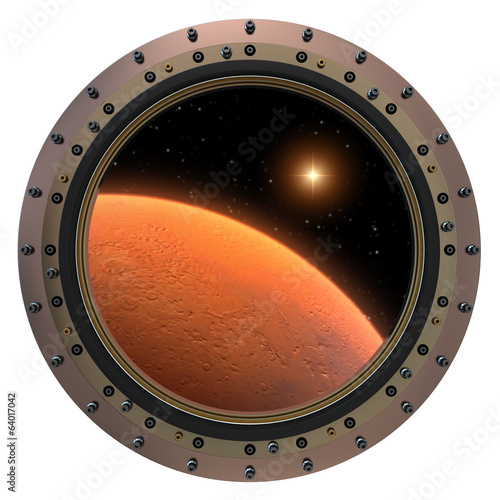 Fototapeta Naklejka Na Ścianę i Meble -  Mars Spacecraft Porthole.