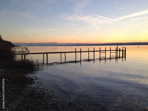 Sonnenuntergang am Ammersee