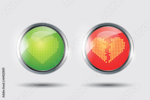 vector of Love and heart broken .