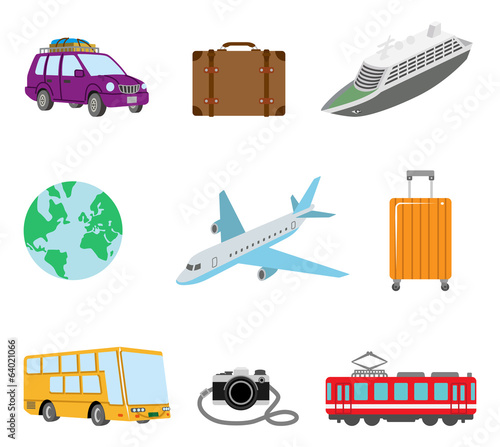 Travel and transportation icons