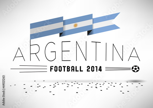 Argentina Football Typographic Design