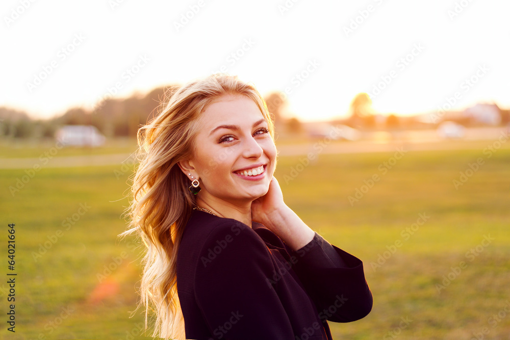Smiling woman outdoor