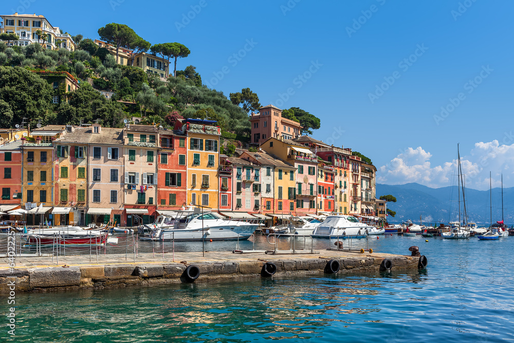 View of Portofino, Italy.