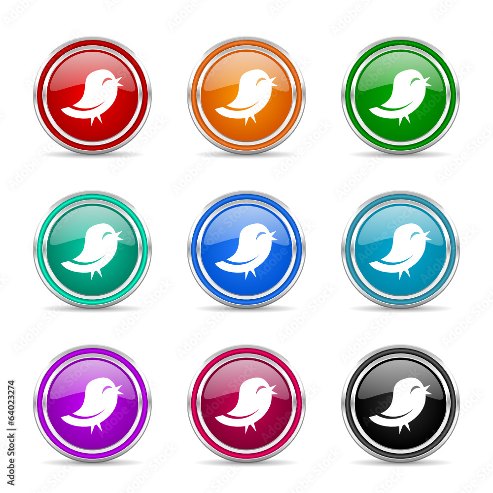 twitter icon vector set
