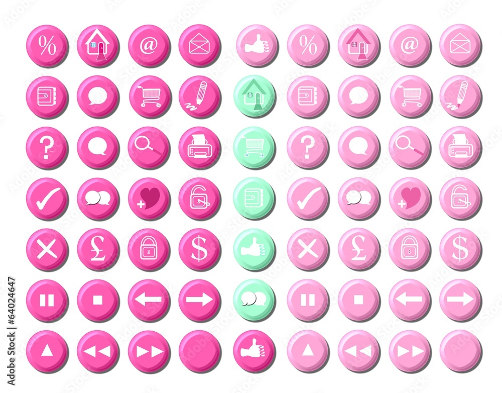 set of feminine web icons set of feminine web icons