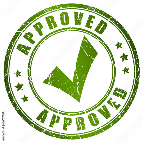 Approved vector stamp
