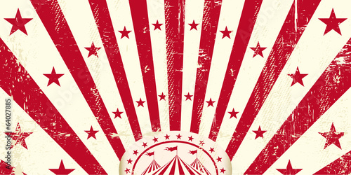 Red retro circus invitation