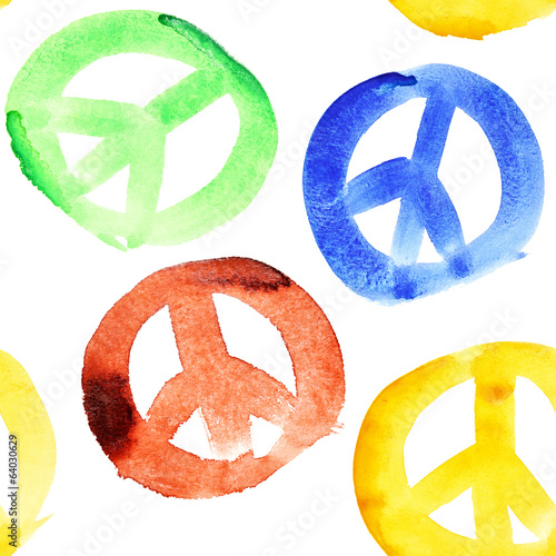 Peace signs seamless photo