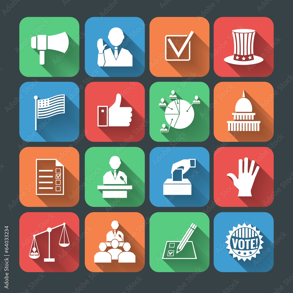 Elections icons set Elections icons set
