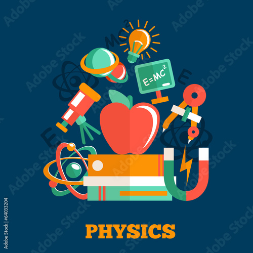 Physics science flat design