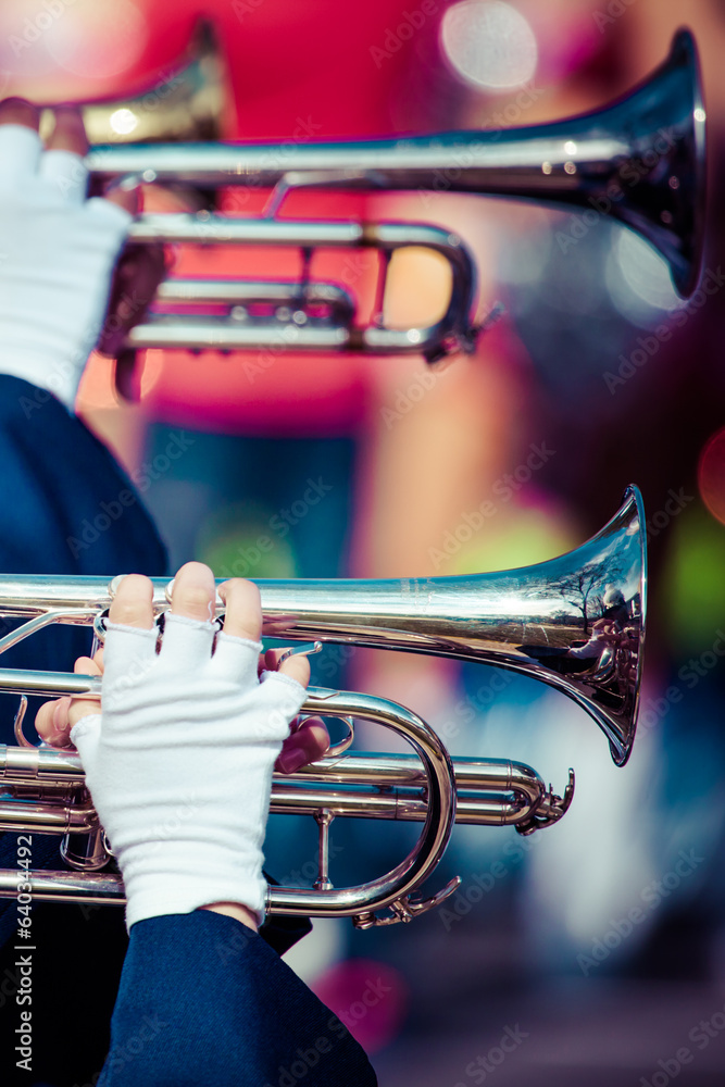 Fototapeta premium Brass Band in uniform performing