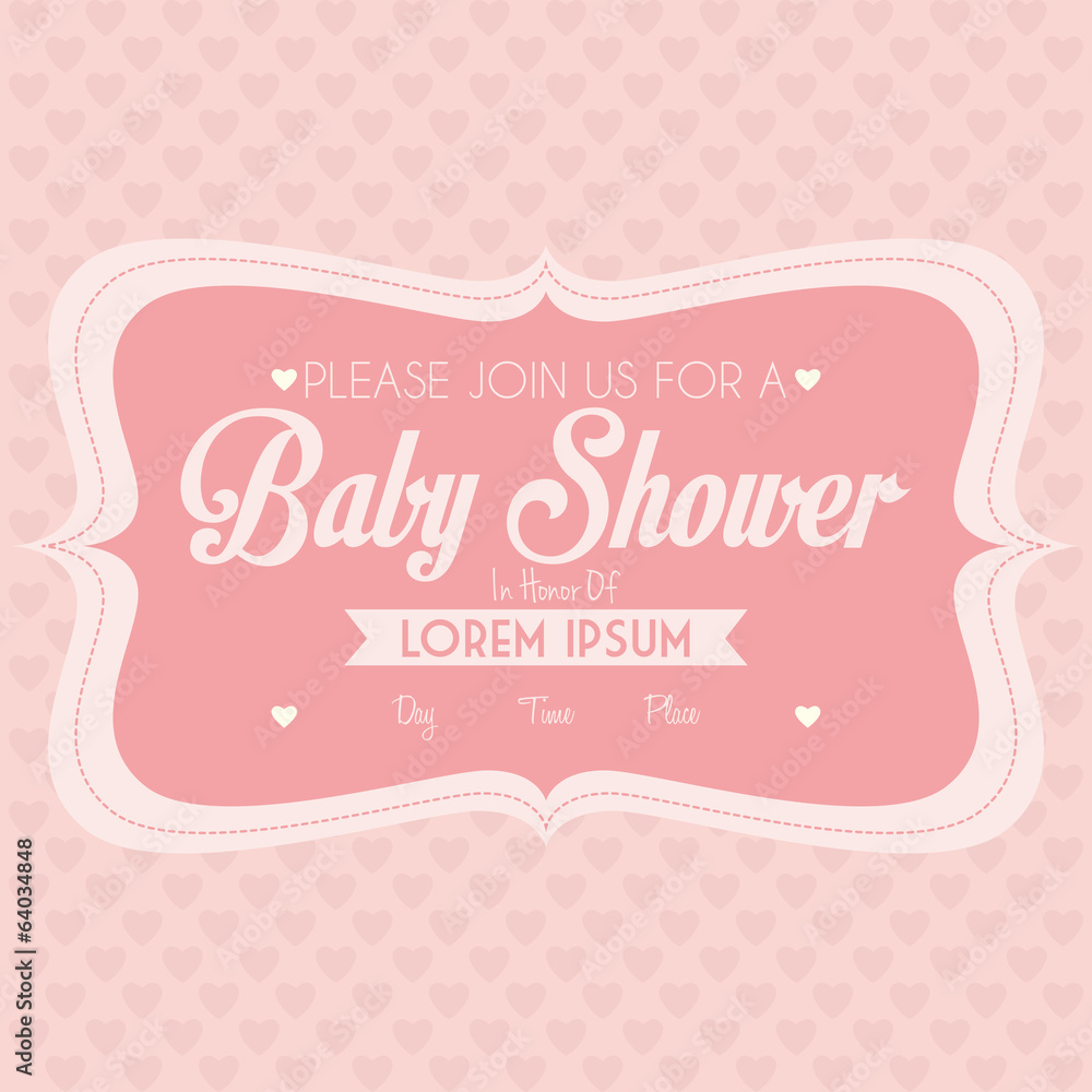 Baby Shower Template Card Illustration Editable