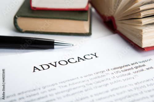 document with the title of advocacy