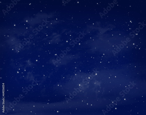 Stars in a night blue sky © karandaev