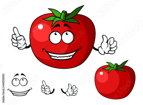 Ripe red happy tomato vegetable