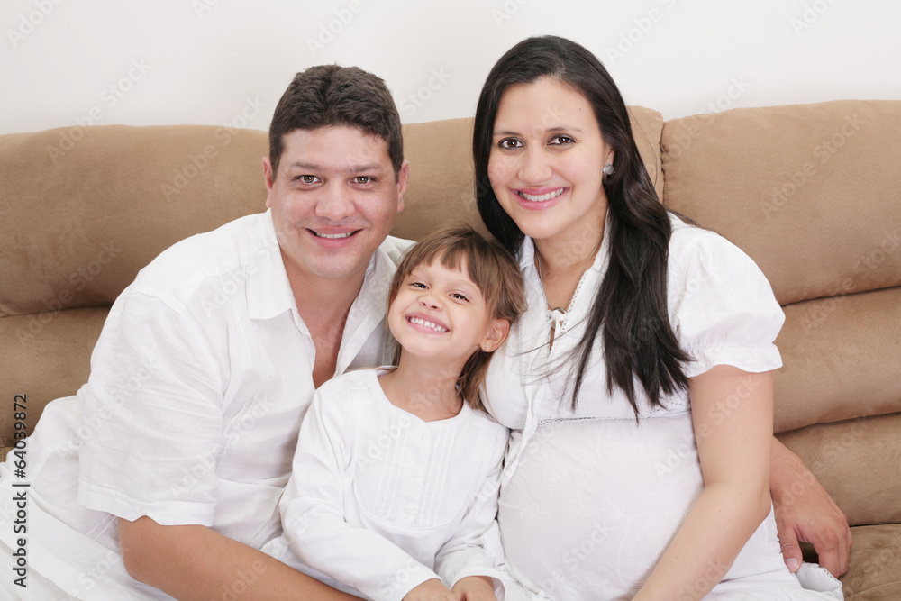 Portrait of family expecting new baby to come Portrait of family expecting new baby to come