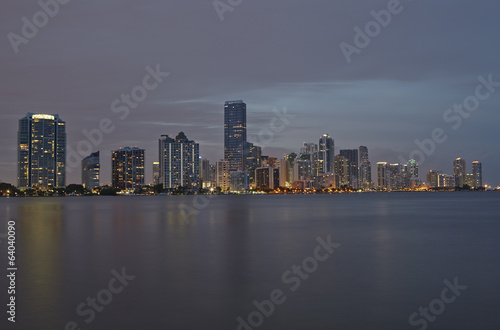 Miami city skyline panorama at sunset © Sehenswerk