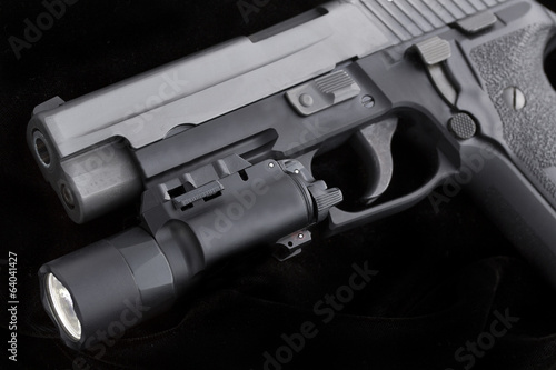 handgun with light