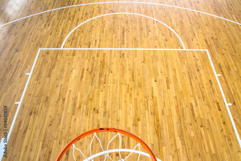 wooden floor basketball court indoor Stock Photo Adobe Stock