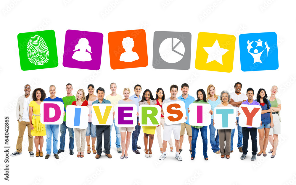 Group of People Holding Word Diversity