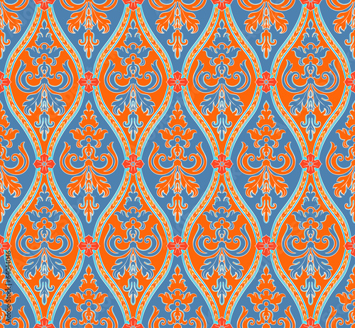 blue and orange seamless pattern