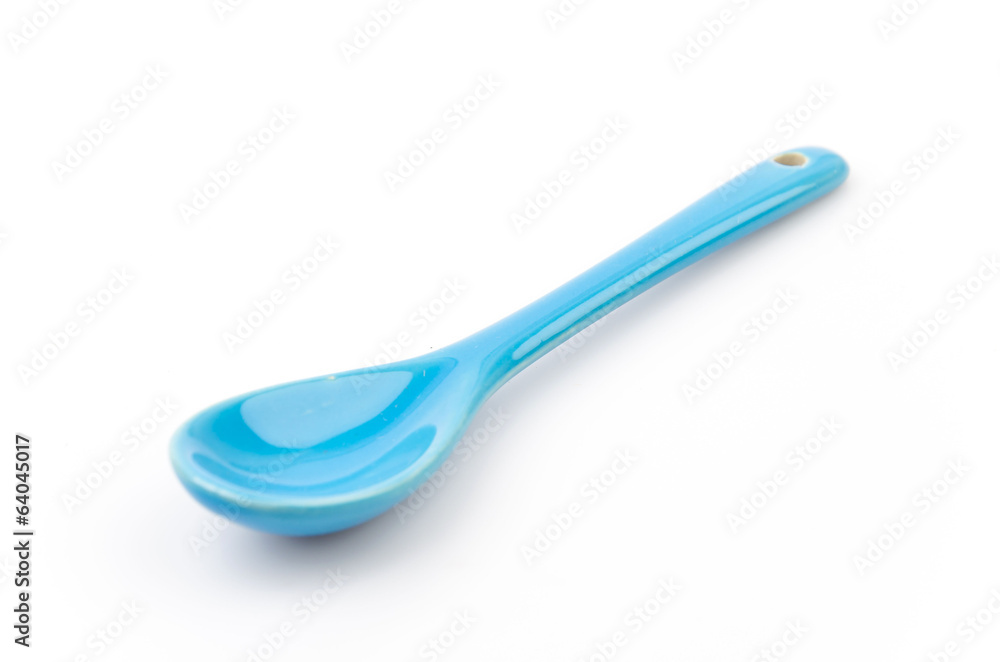 blue spoon isolated white background blue spoon isolated white background