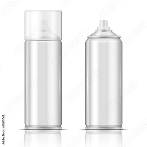 Blank aluminium spray can template.