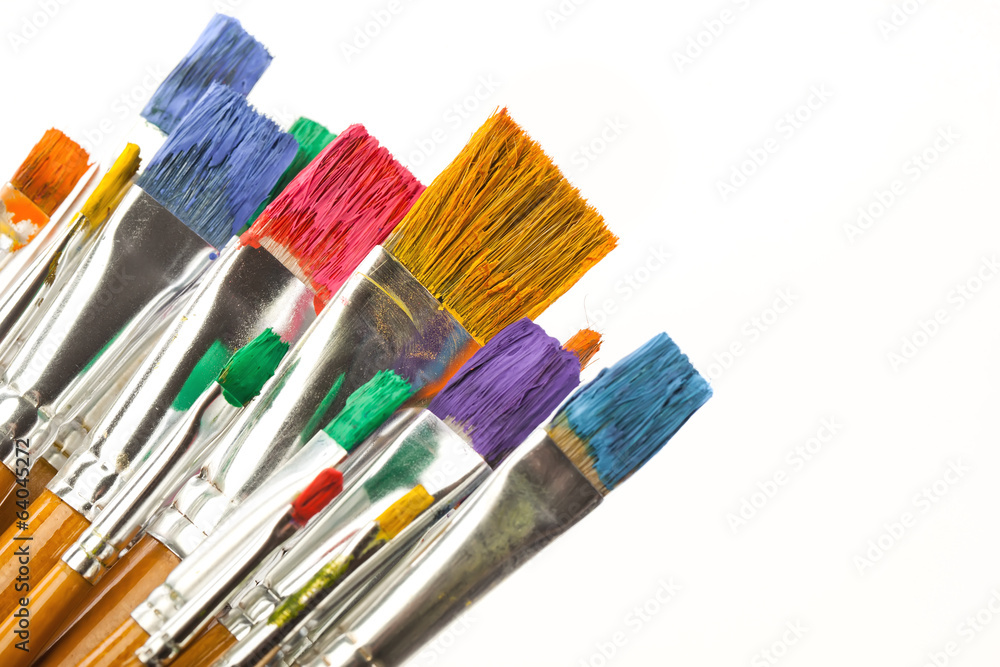 Fototapeta premium Paints and brushes