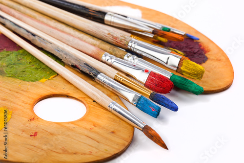 Paints and brushes