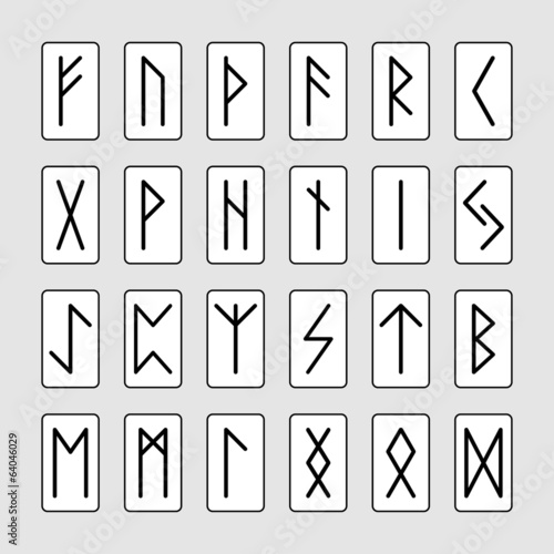 Set of signs runes