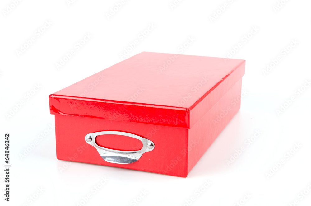 Red box isolated white background Red box isolated white background