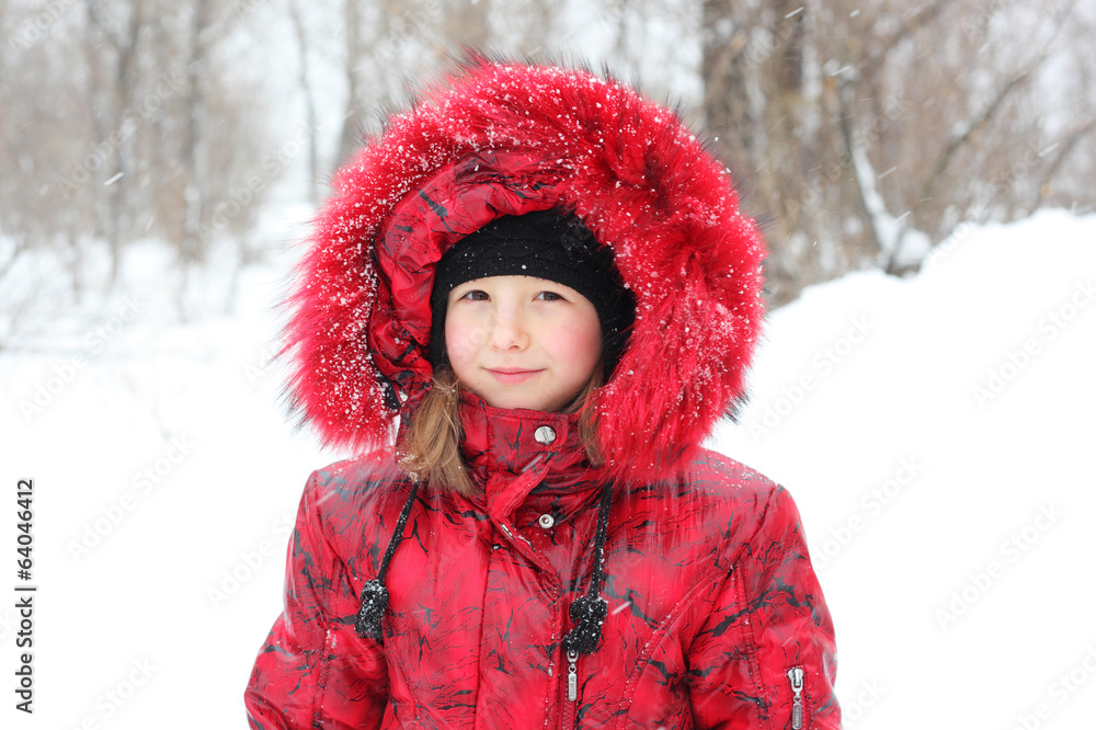 Winter girl outdoors Winter girl outdoors