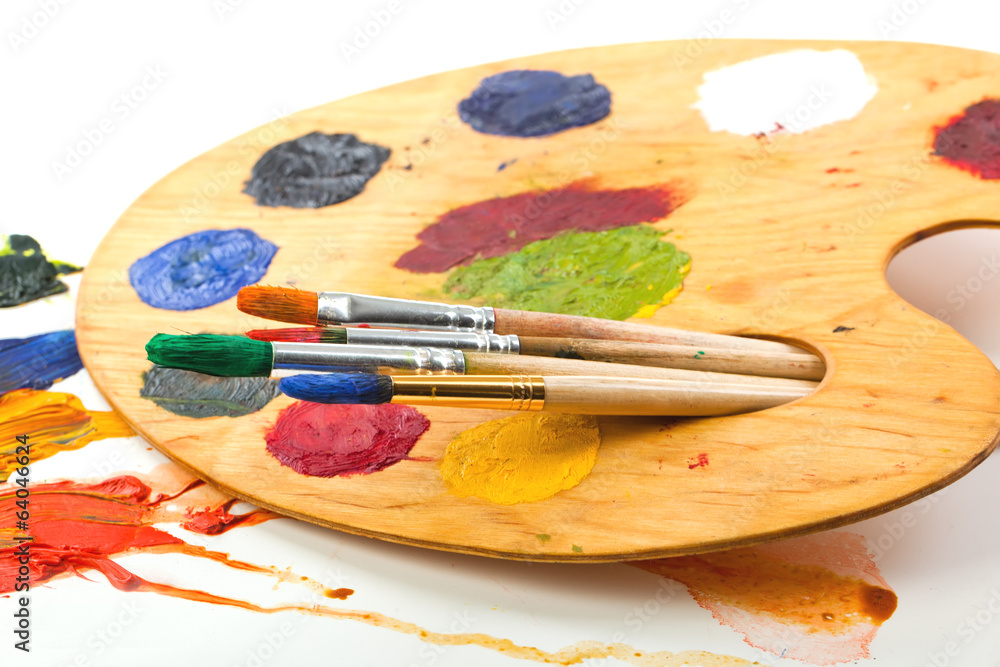 Paints and brushes Paints and brushes