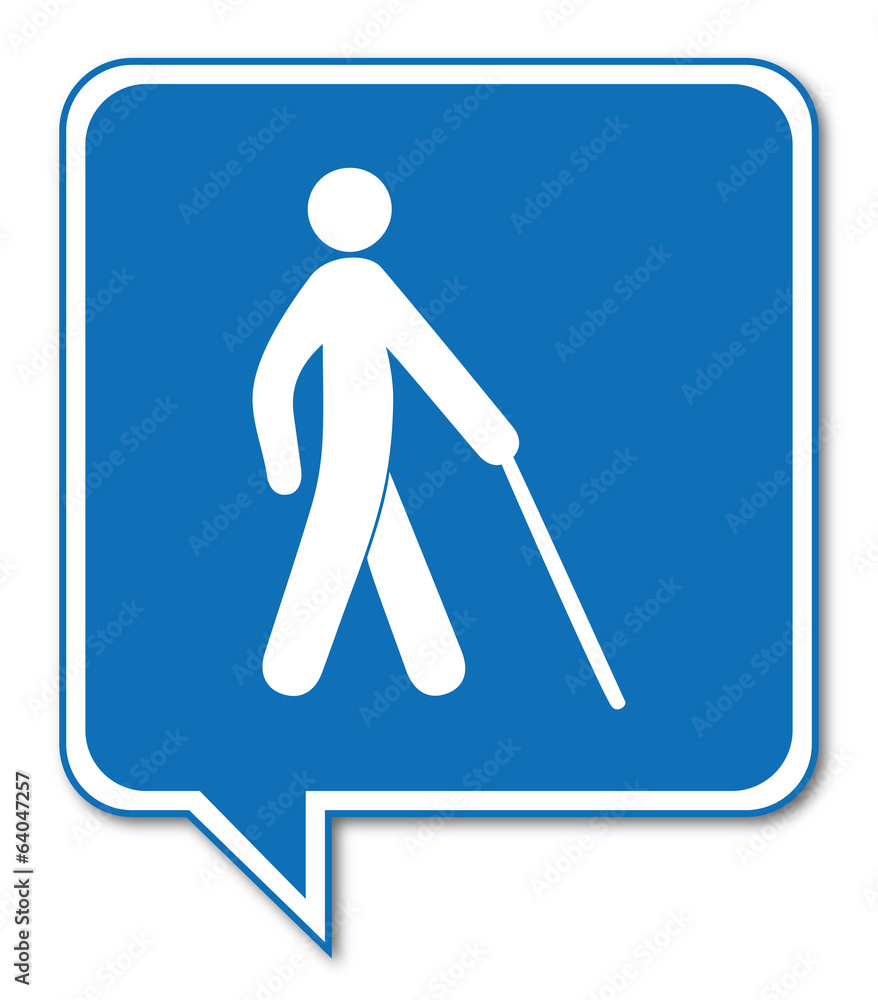 Logo personne handicapée. Logo personne handicapée.