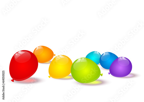 Color balloons border for Your design