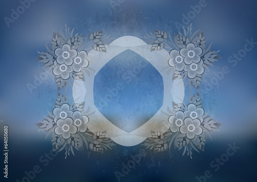 Floral frame with background