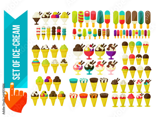 set of ice cream in a bowl