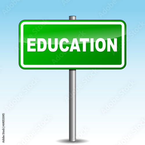 Vector education signpost