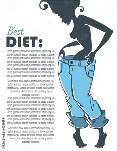 successful diet, vector commercial background