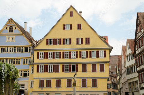 Street view of Tubingen old town, Germany