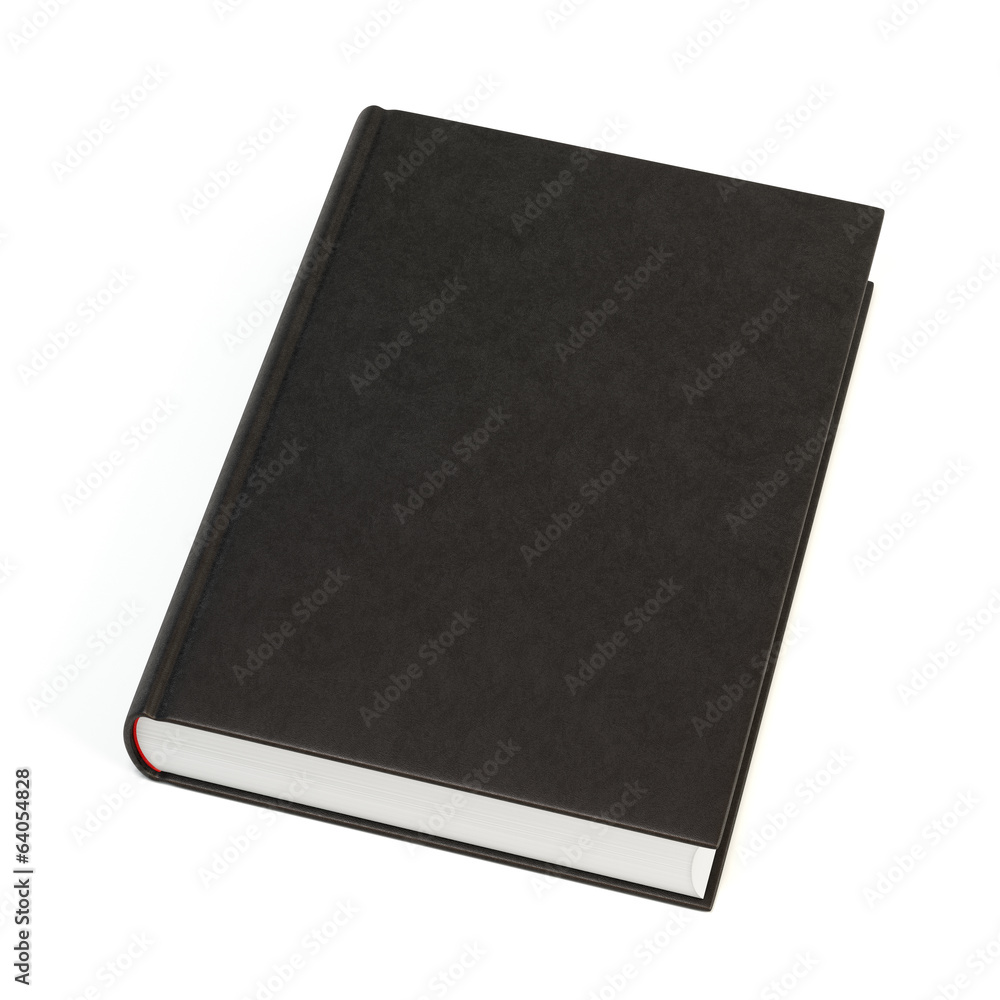 Black book on white background Black book on white background