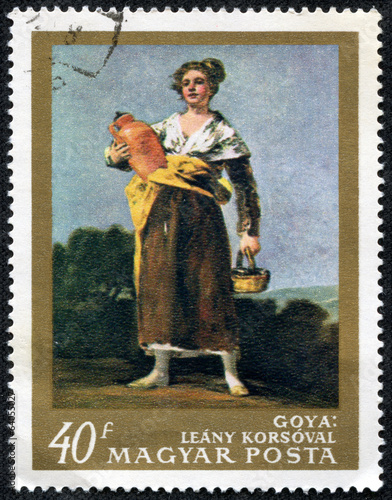 Obraz na płótnie Girl with Pitcher by Goya w salonie